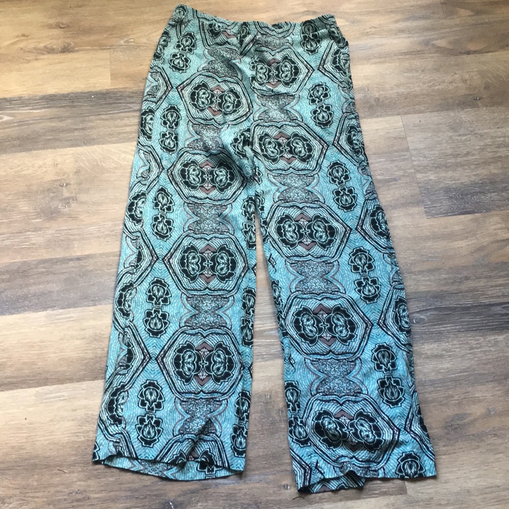 H&M pants straight tribal blue black